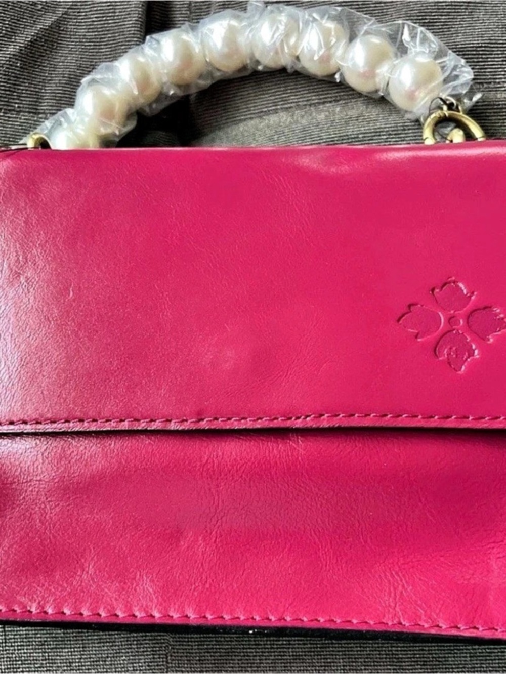 Patricia Nash Distressed Vintage Leather Collection Leather Shoulder Bag in Pink